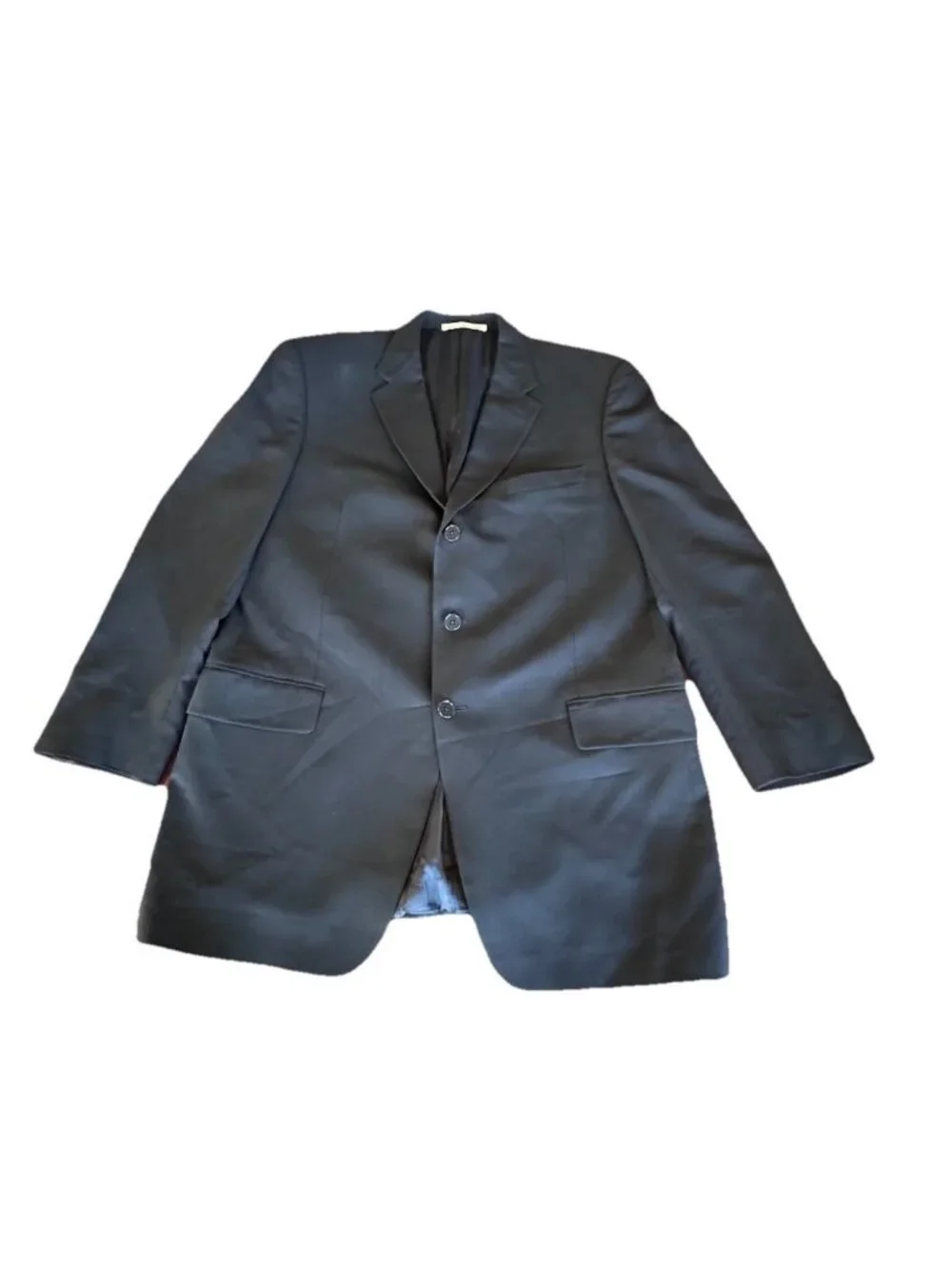 JOSEPH ABBOUD Mens Black WOOL 2 Piece Suit size 43L 36x32